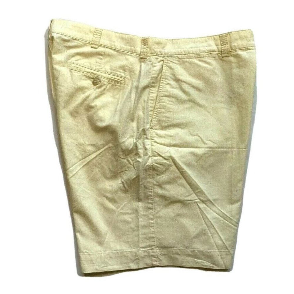 Vintage Polo Ralph Lauren Chino Shorts Mens 38 Classic Flat Front Cotton Yellow